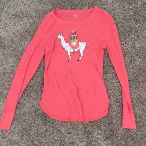 llama pajama shirt